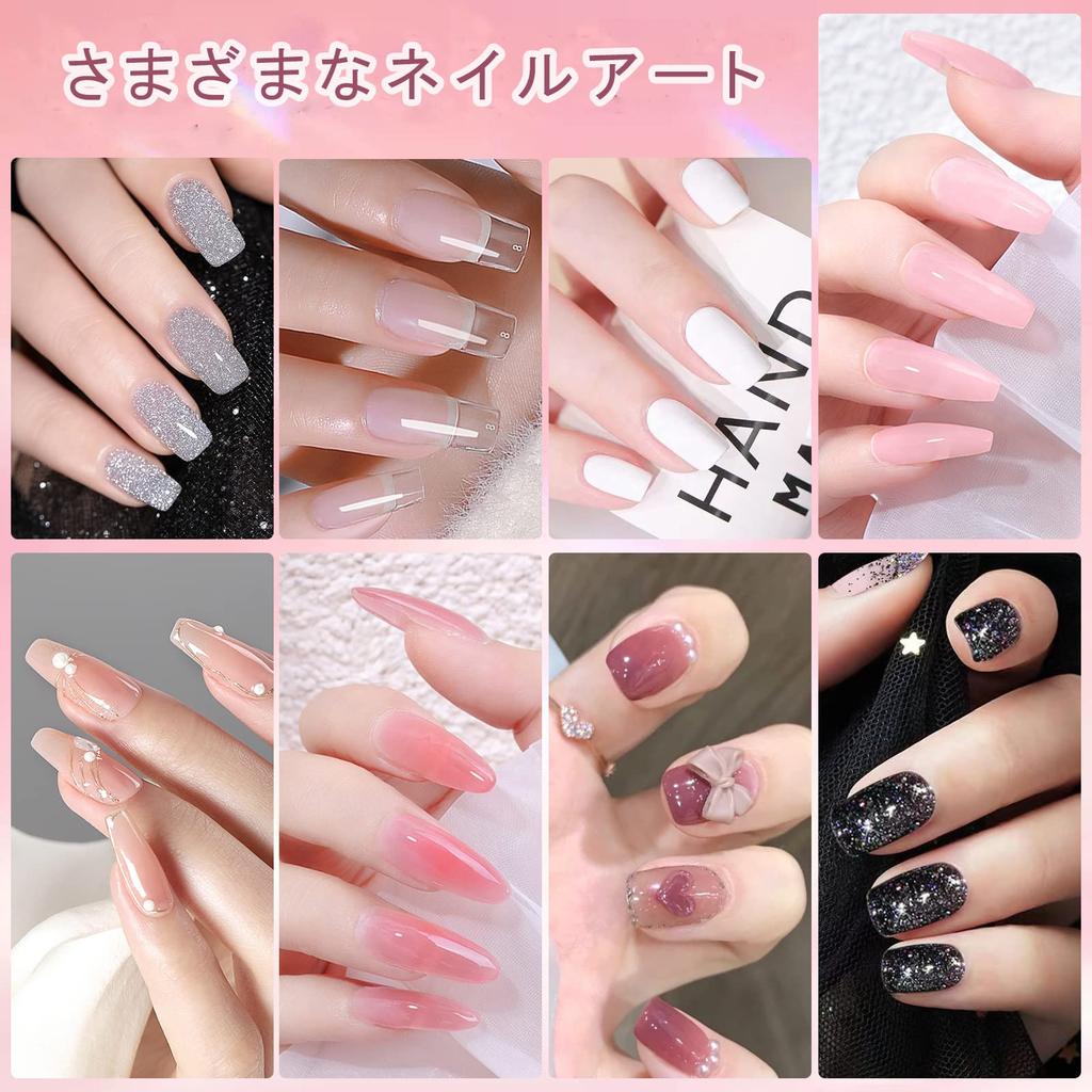 Biutee Poly Nail Gel Set with LED 8 Nail Gel for Nail Extensions Light, Colors,