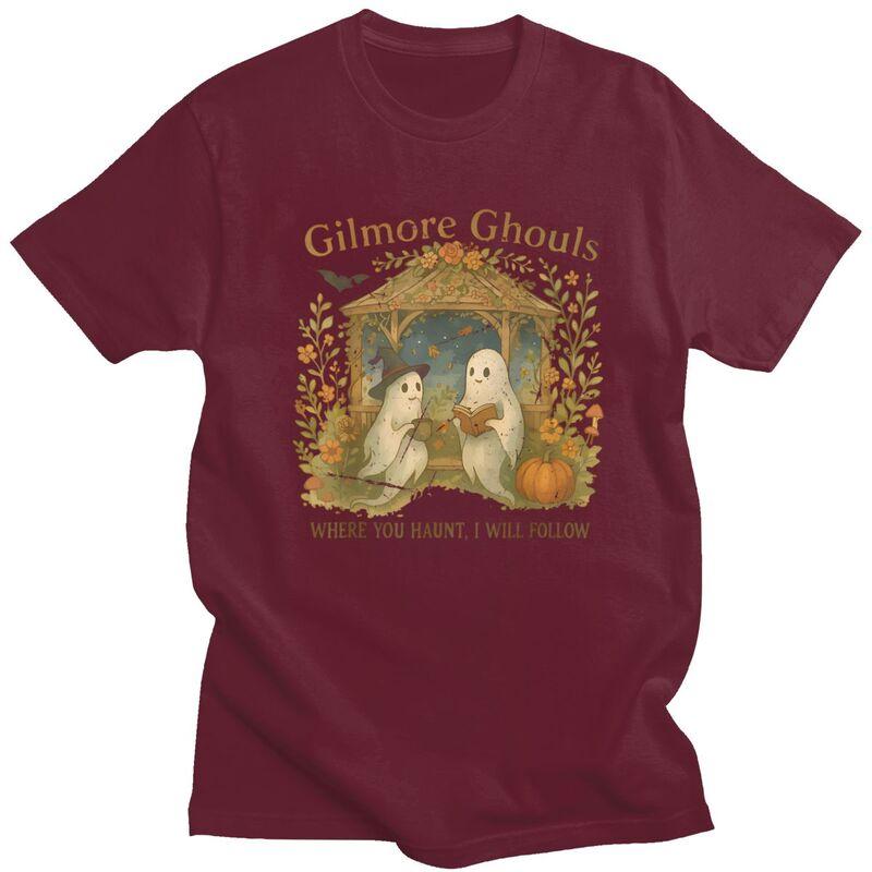 Gilmore Ghouls Where You Haunt I Will Follow Halloween T Shirt for Unisex 100 Cotton Tshirts Short Sleeve Tee Shirt Loose Fit