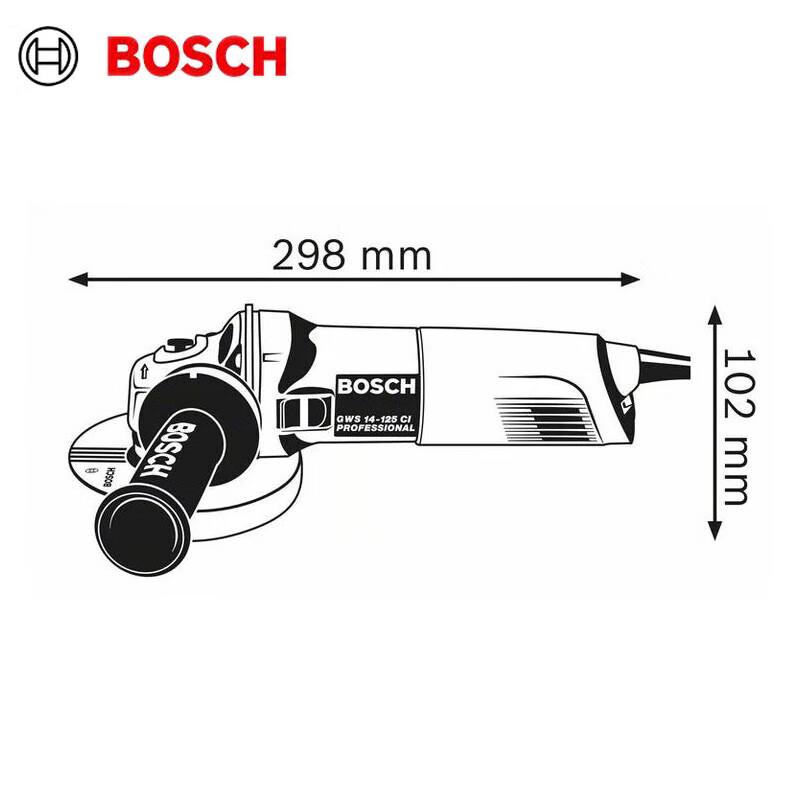 Bosch GWS14-125CI 1400W Angle Grinder CN plug (adapter included)