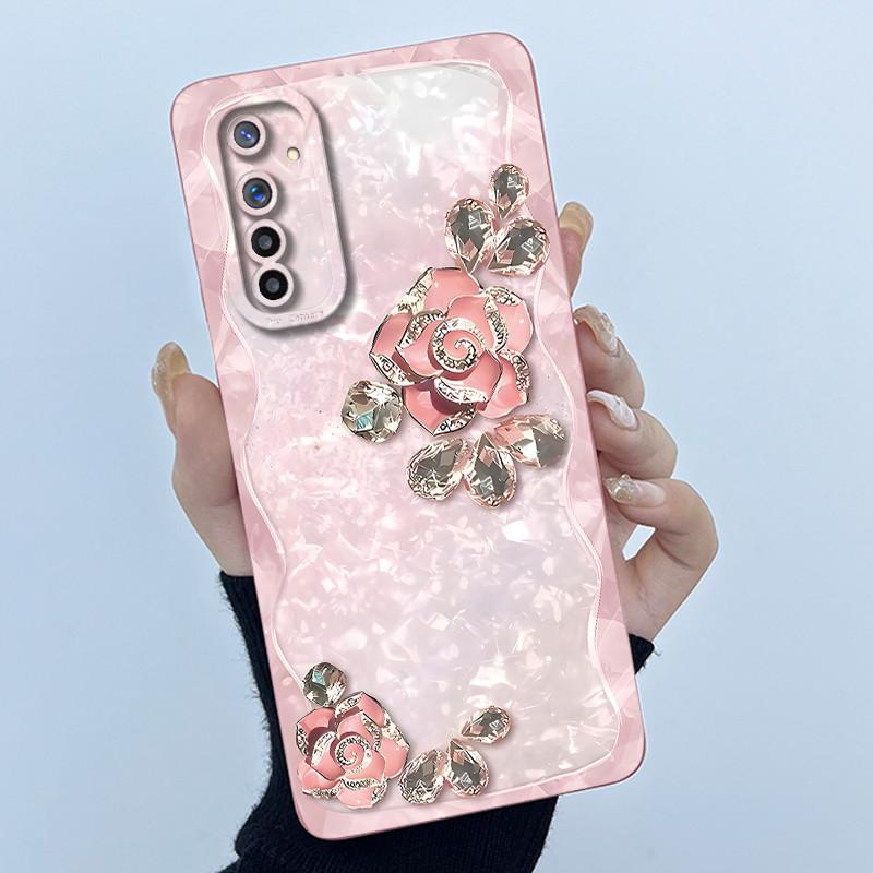 For Realme 6 Phone Case Realme 6s Cover Fashion Simplicity Oil Painting Flower Soft Liquid Silicone Shell For Realme 6 Pro Funda