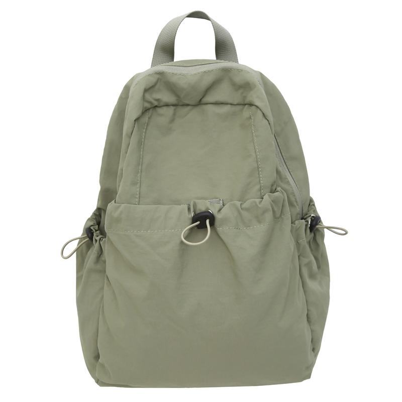 

Однотонний Плісований Рюкзак Чоловічий Легкий Дорожній Маленький Рюкзак Жіночий Шкільний Рюкзак зелений