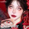 Eyeshare 1 Pair RAVEN Cosplay Contact Lenses Bloom Black/White Halloween Makeup Eye Contacts 14.5mm Big Lens
