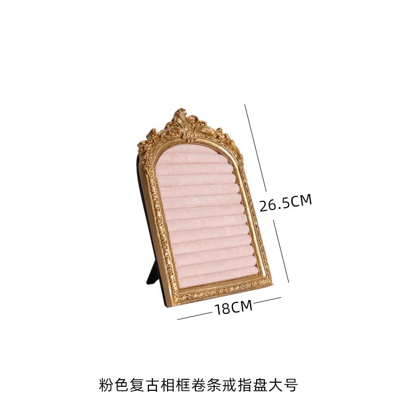 Vintage Jewelry Storage Shelf Velvet Earring Ring Shelves Jewelry Frame Display Shelves Home Decoration Display Cabinet