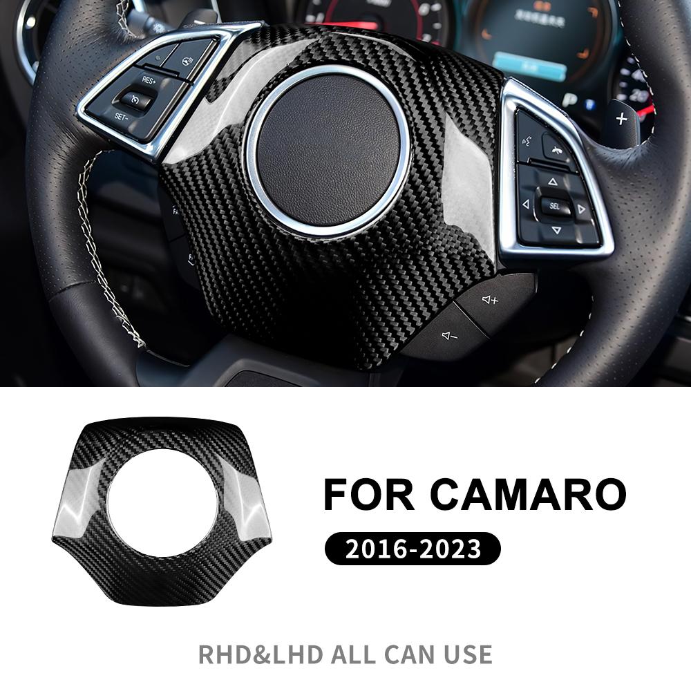 Real Dry Carbon Fiber Sticker For Chevrolet Camaro 2016 2017 2018 2019 2020 2025 2025 2025 Car Steering Wheel Center Cover