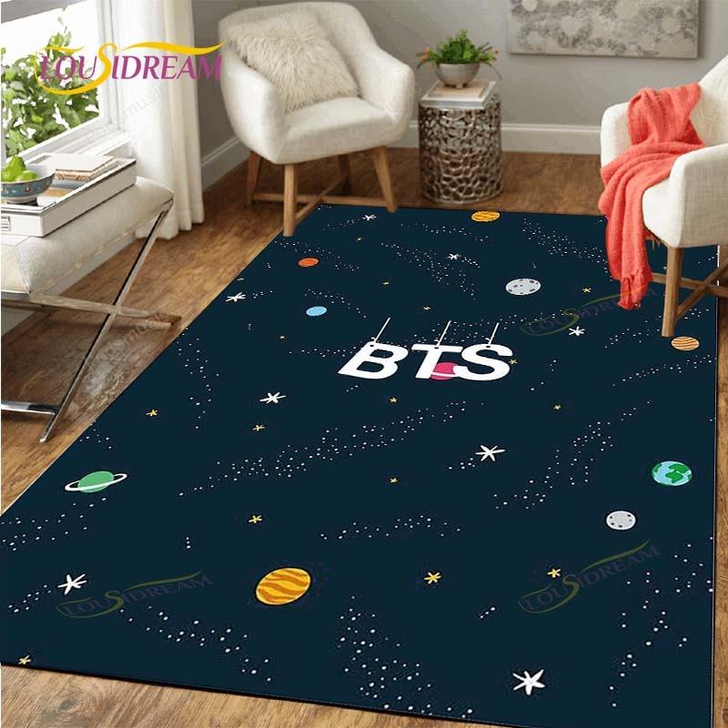 Kpop Bangtan Boys Carpet for Living Room Soft BTS Floor Mat Rugs for ...