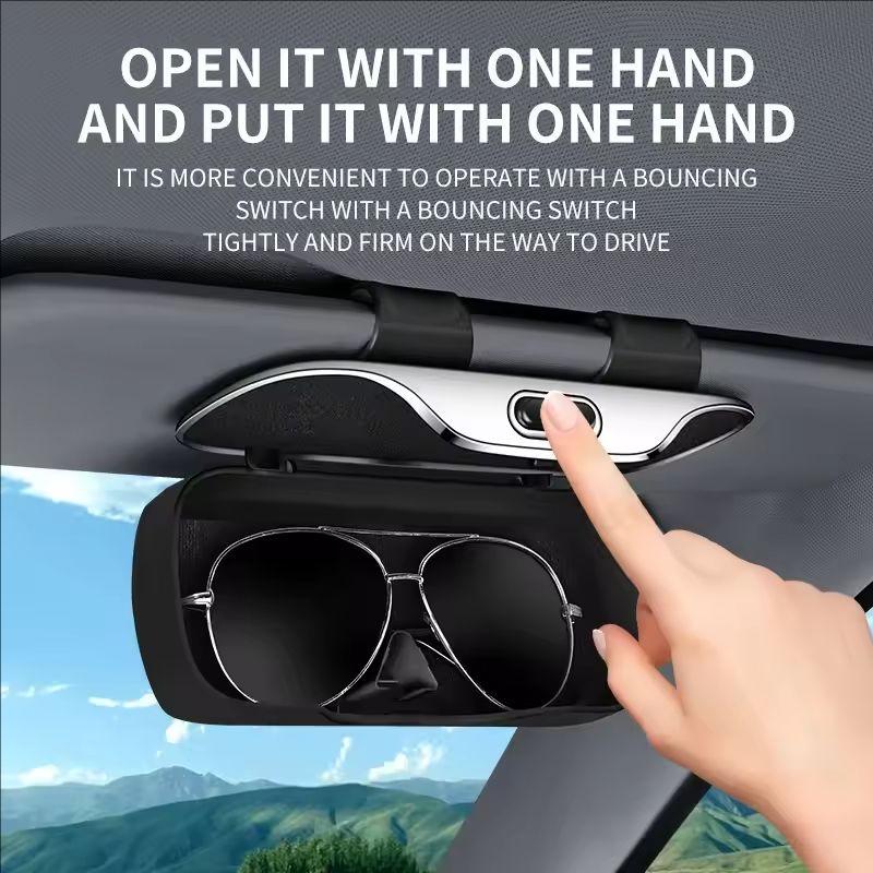 TVE4 Car Visor Sunglasses Glasses Case Glasses Holder Clip Box Accessories For Mercedes Benz AMG GLC W203 W206 W220 W205 W211 W212