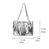 Pure Color PU Leather Tote Bag Multi-position Women Handbag Retro Simple Shoulder Bag  Outdoor