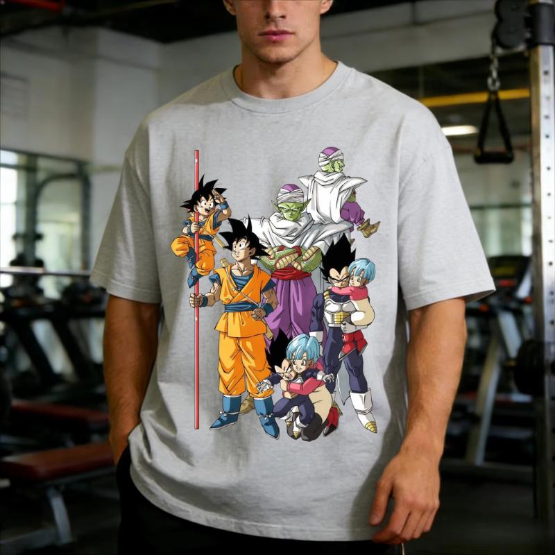 2026 Best Sell Dragon Ball Family Matching TShirts Anime Goku Vegeta Family Matching Tees for Dad Mom Kids Gym Workout Tops