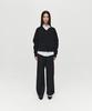 Hoite Wool Double Pleated Wide Pants (Black)