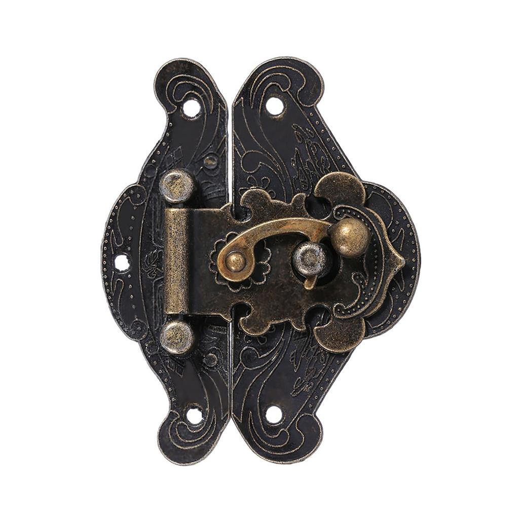 Antiker Retro Vintage Dekoraschloss Riegel Vorhängeschloss Platte Für Holz Schmuckschatulle L