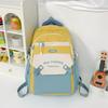 School bag school bag girl junior high school students new large-capacity girl backpack bag big school students contrasting colors popular backpack