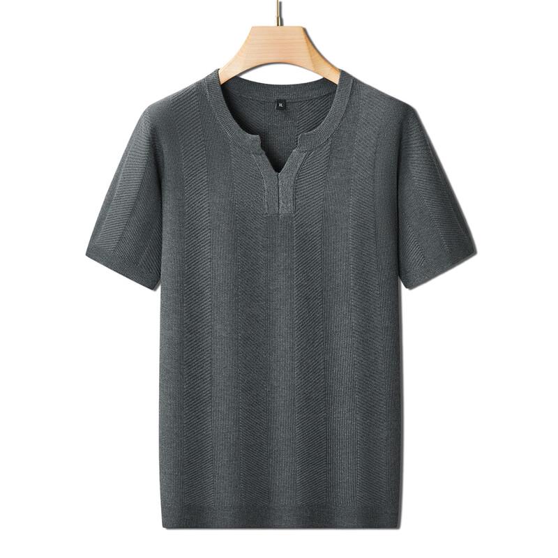 Dibinze Men's Plus Size Casual Knit Henley Sweater