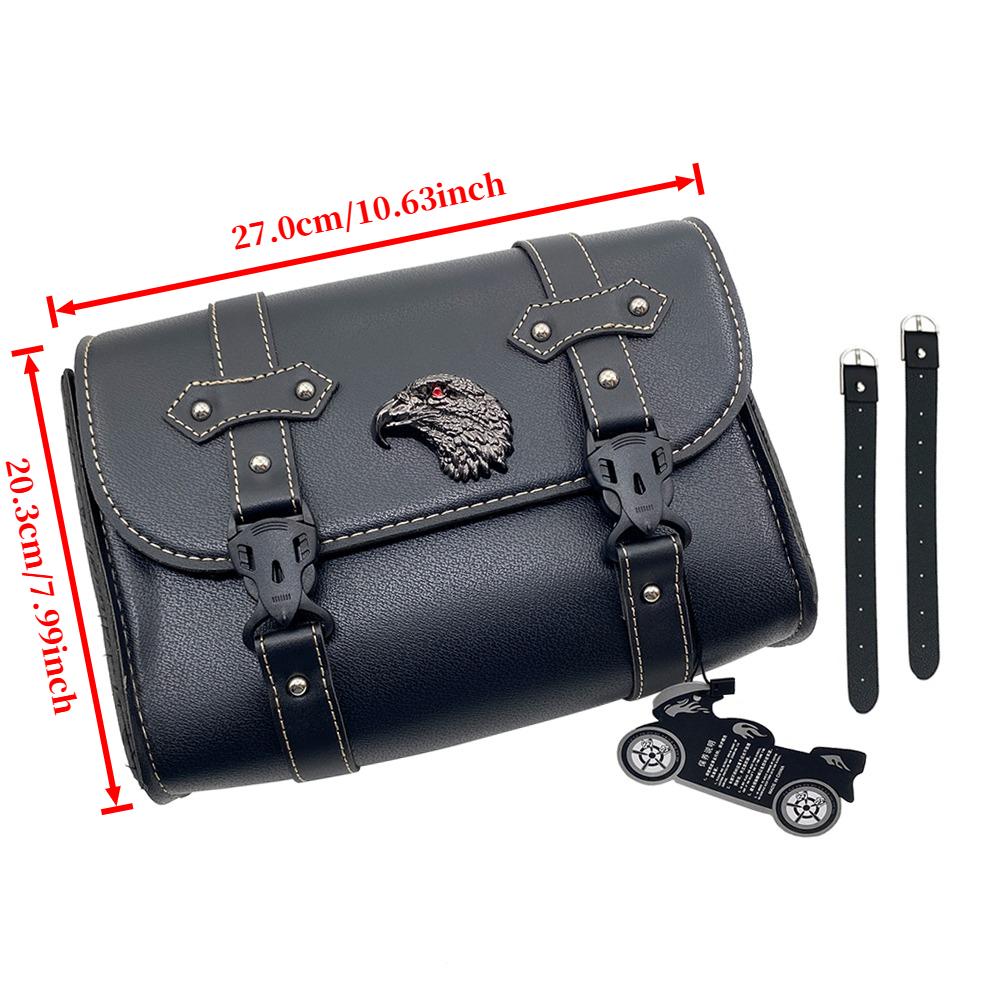 For Sportste 1200 For Honda Universal Motorcycle Eagle Logo Rear Bag Storage Tool Box Pouch Side Saddle Bag