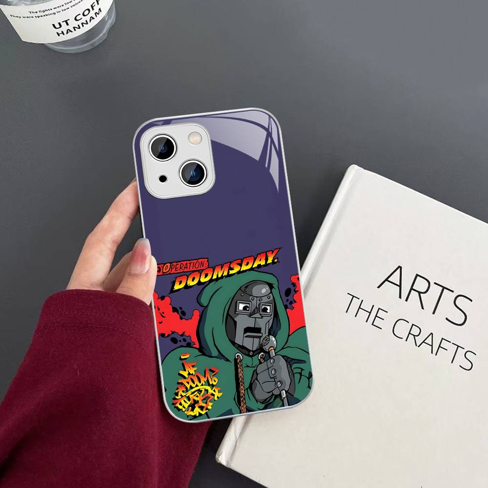 M-MF Rapper D-DOOM For IPhone 14 13 12 Mini 11 Pro XS Max X XR 14 Plus Tempered Glass Cover