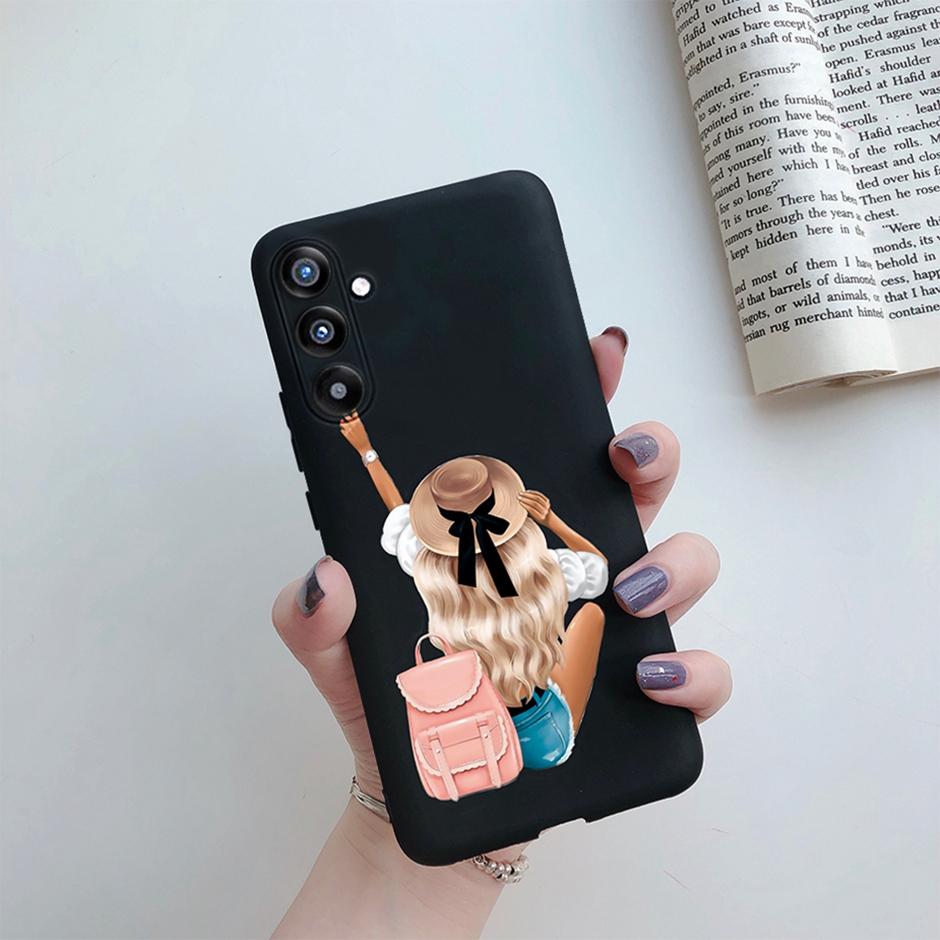 Cover Case For Samsung A34 5G Phone Shell On Samsung Galaxy A54 5G Back Cover Girl Silicone Soft Casing Shockproof Bumper Fundas
