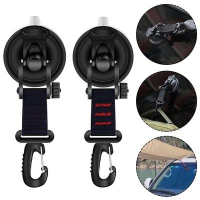 Bil Lastbil Tält Sugkoppar Spänne Runda Triangulära Sidomarkisankare Utomhus Camping Tält Suckers Ankare Säkerhetskrok 1/2st