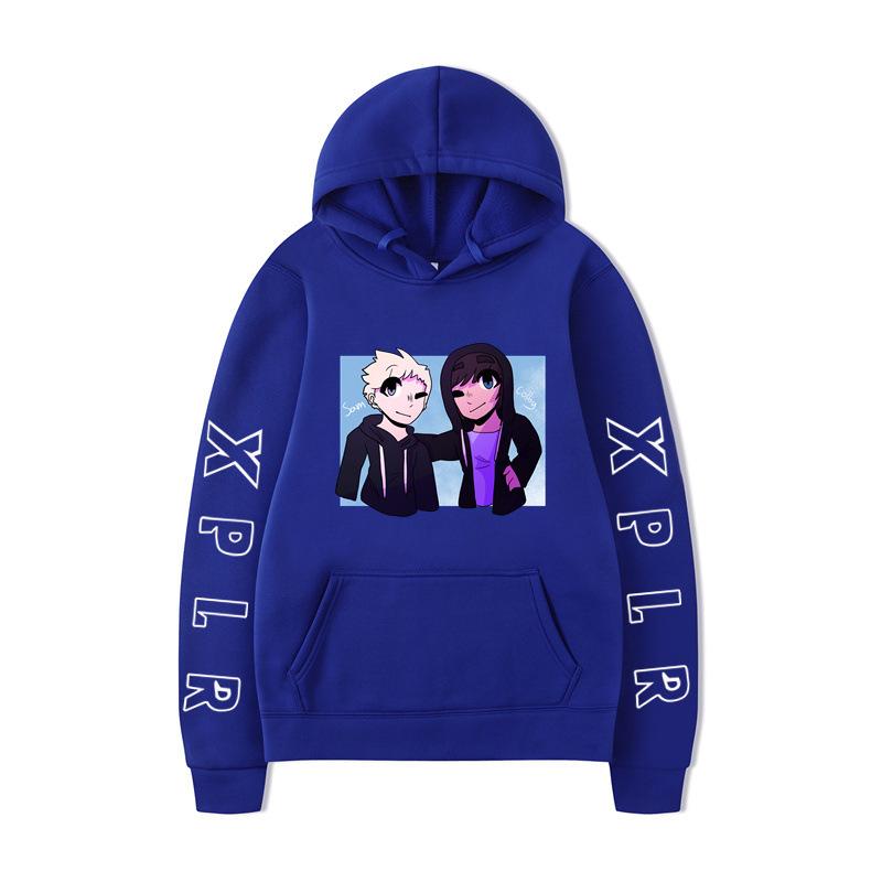 Sam and Colby2D Hoodies Print Sweatshirt Hip Hop Casual Unisex Autumn Winter Fleece Streetwear Tops Sudaderas