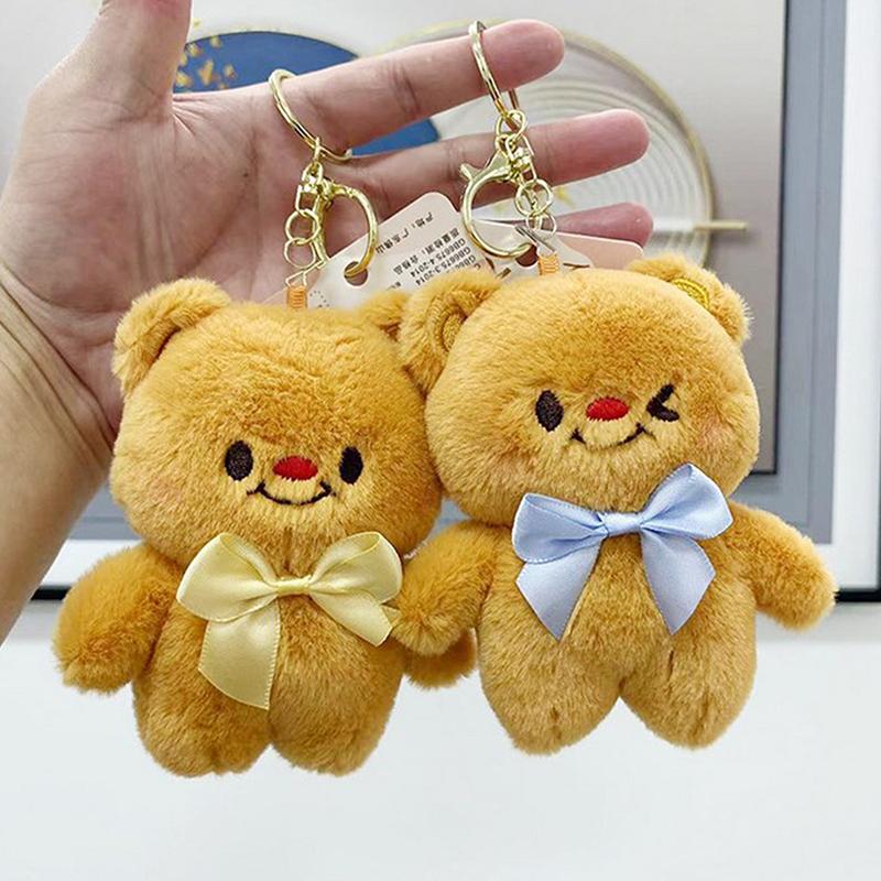 

1 шт., украшение своими руками, модный, милый, кукла-медведь в виде масляного медведя, брелок для сумки, кулон, кавайный, маленький, плюшевый брелок в виде коричневого медведя