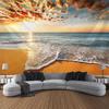 Beach Sunset Scenery Tapestry Wall Hanging Bohemian Calico Tapestry Home Wall Decor Bedroom Decor