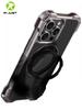 Iphone 15 16 14 13 Pro Max Cover Lightweight Aluminum Alloy Funda Coque Built-in Holder Ring Metal Carbon Fiber Case