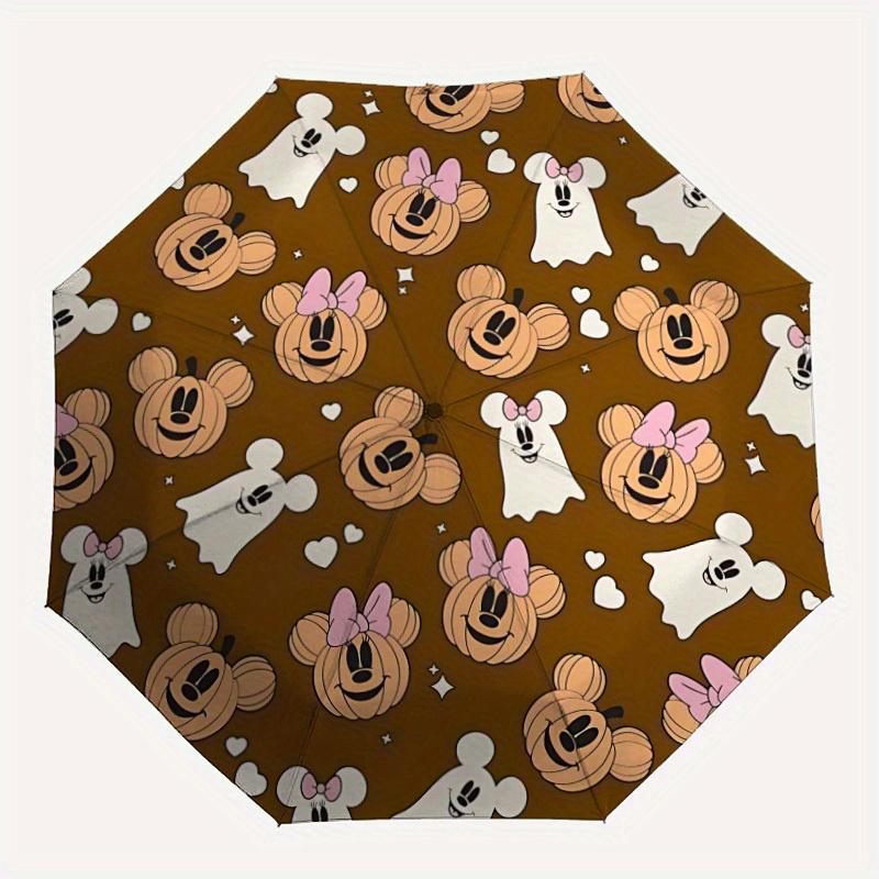 

1pc Mickey Mouse Automatic Folding Umbrella - Portable Foldable Design with 8 Ribs, Durable Plastic & Iron Frame, Sturdy Ribsy250725036