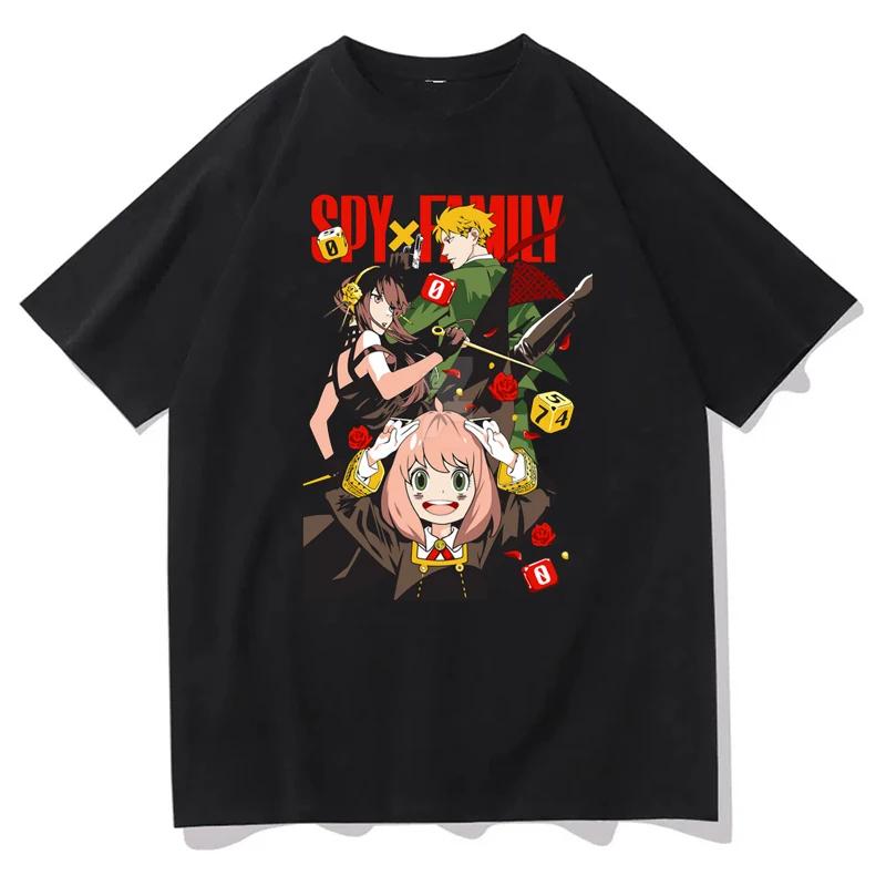 Anime Spy X Family Bedrucktes T-Shirt Damen Lässig Locker Harajuku Kurzarm Sommer Kawaii O-Ausschnitt Oberteile Kleidung T-Shirts