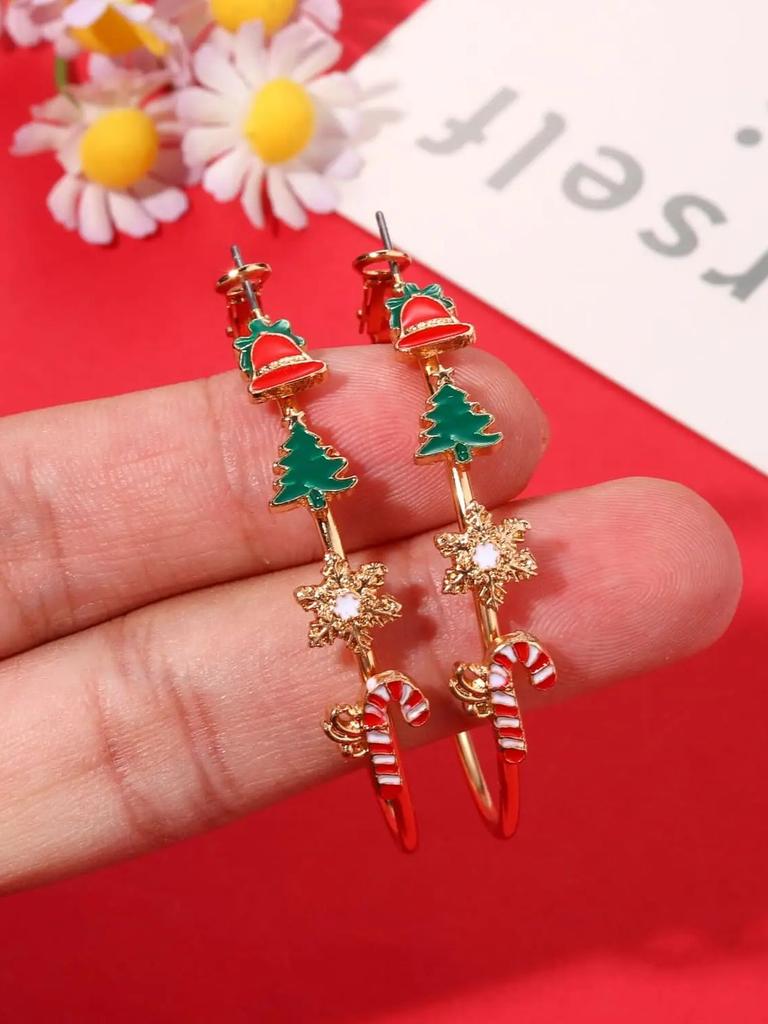 2PC Women's Fashion Christmas Earrings Jewelry Accessories Suitable for Date, Party, Festival Gifts