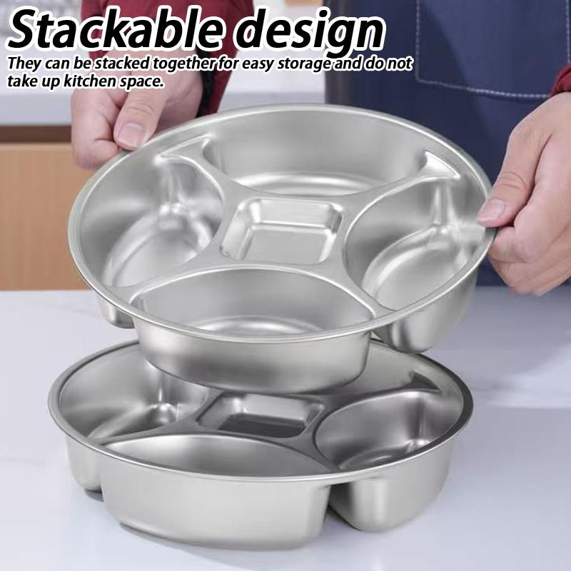 1 Stück Edelstahl Trennblech Schale Küche Kochen Lebensmittelzubereitung Teller Gewürzplatte