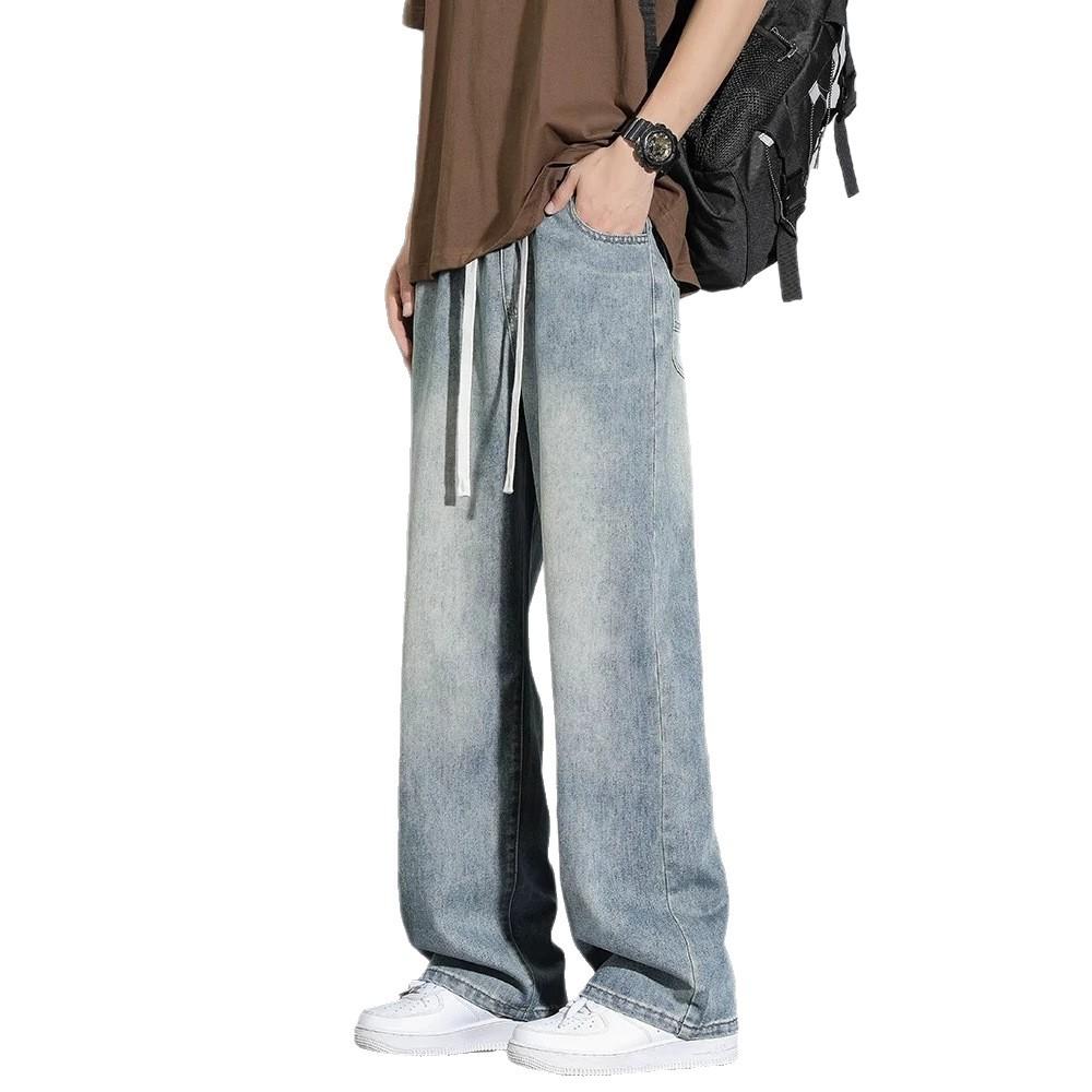 Jeans Men's American Boys Loose Straight Pants Men's New Versatile Wide Leg Casual Long Pants Men's Clothing