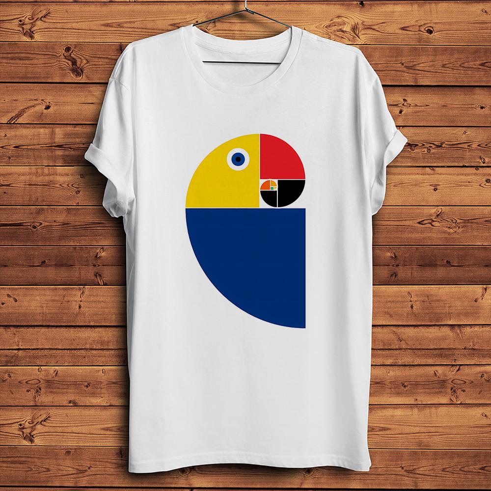 Golden Ratio Spiral Fibonacci ParrotFunny Geek TshirtCasual Short Sleeve TShirt Unisex TeeBreathable Nocracking Printing S