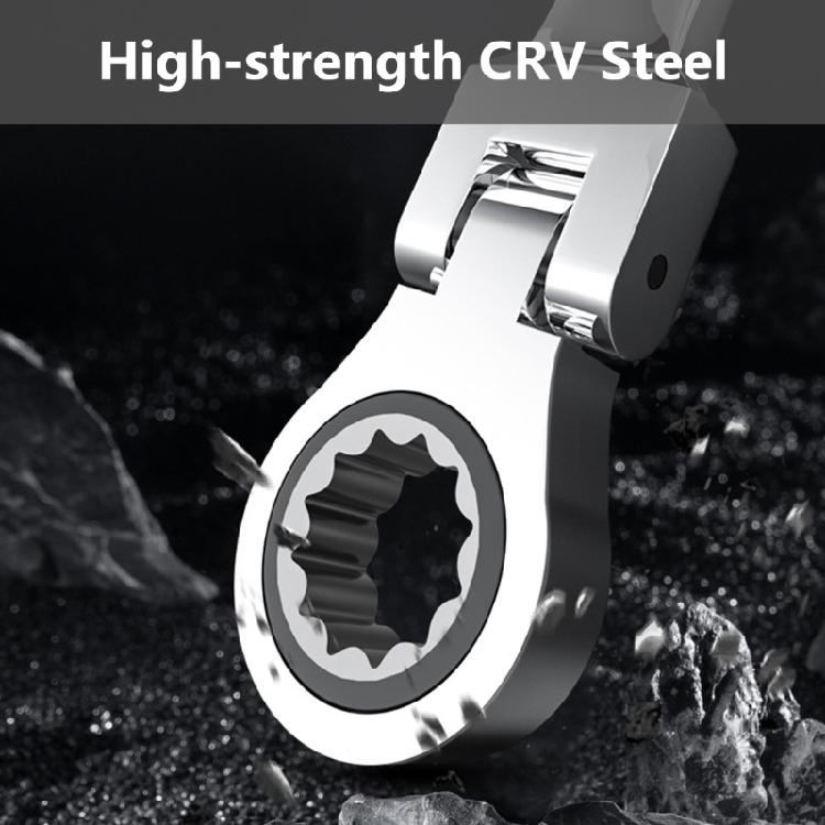 180 Degree Rotation Head Ratchets Spanner Double Head Design High Accurate Jaw Mirror Polish Alloy Steel Tool