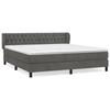 Maison Exclusive - Sommier à lattes de lit et matelas Gris foncé 180x200cm Velours