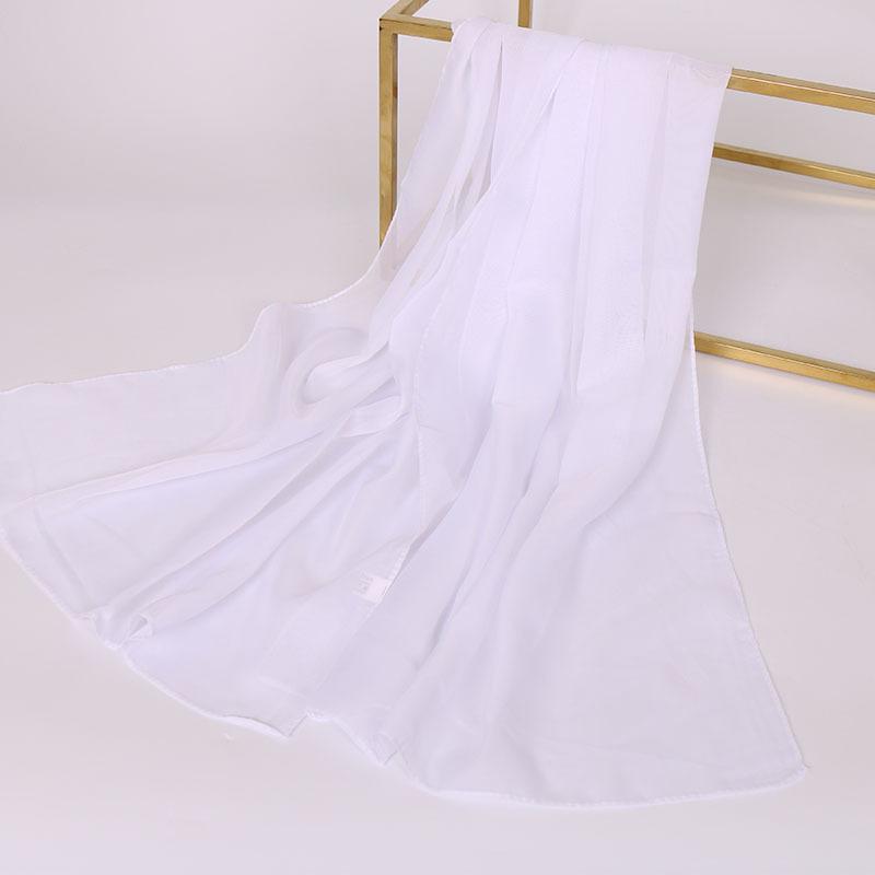 Thin Chinese Red Solid Chiffon Small Silk Scarf  Souvenir  Small Gift  Thin Big Red Women's Gauze Scarf
