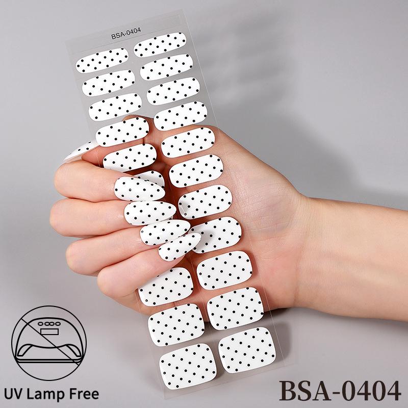 Adesivi per Unghie in Gel Impermeabili Francesi - Carini Cartoni Animati Nail Art Senza Cottura per Stili Europei e Americani