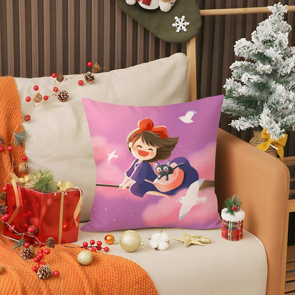 k-Kiki's Delivery Service Pillow Case Living Room Sofa Decorative Cushion Cover Simple Household Light Luxury Printed Pillow