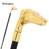 Golden Dog Sausage Dog Head Walking Cane Fashion Decorative Walking Stick Gentleman Elegant Cosplay Cane Knob Crosier 93cm