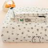 All-Cotton Dorm Bedding Set: Printed Sheets, Mattress Protector, and Pillowcases