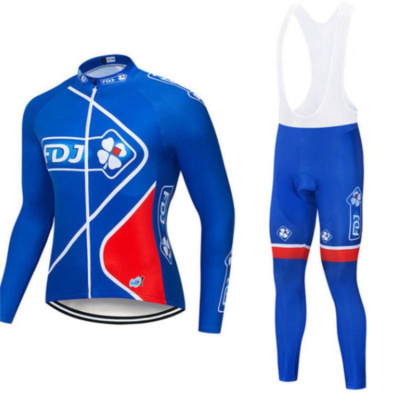 Mens Long Sleeve Cycling Jersey Pants Set Breathable Quick-Dry Outdoor Road Bike Riding Gear