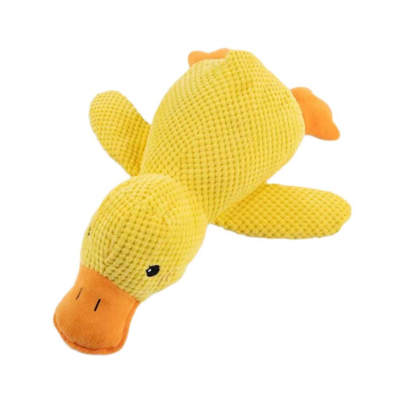 Sleepy Duck Dog Plush - Bite-Resistant Molar Toy for Medium Dogs, Self-Play & Boredom Relief with Sound