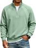 Men's Half Zip Sweatshirt Stand Collar Relaxed Fit Casual Pullover for Autumn Winter