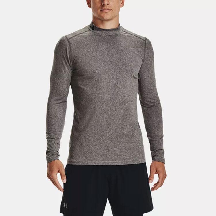 Under Armour ColdGear Long Sleeve Training T-Shirt Men Tops Grey 1345703-019