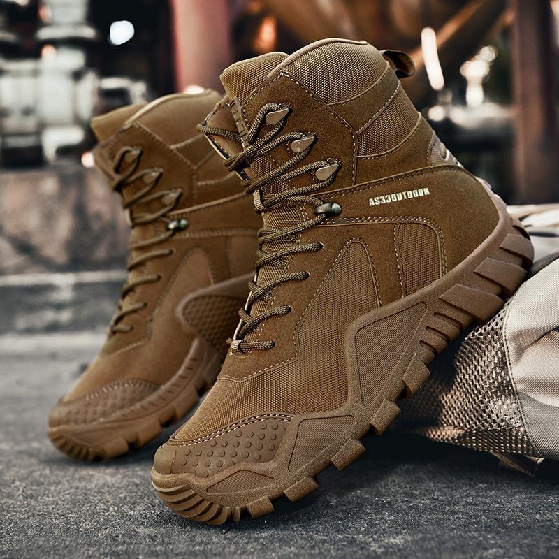 New Large Size Outdoor Hiking Tactical Boots Training Field Training Military Boots Hiking Shoes High Quality