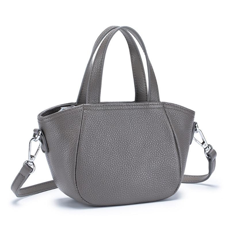 

Литературная сумка через плечо женская кожаная модная женская сумка Универсальная сумка через плечо Большая вместимость Senior Sense Hand Shell Bag серый