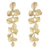 Retro Lilac Earrings Hong Kong Style Exaggerated Gold Leaf Stud Earrings Niche Light Luxury Ear Jewelry Women