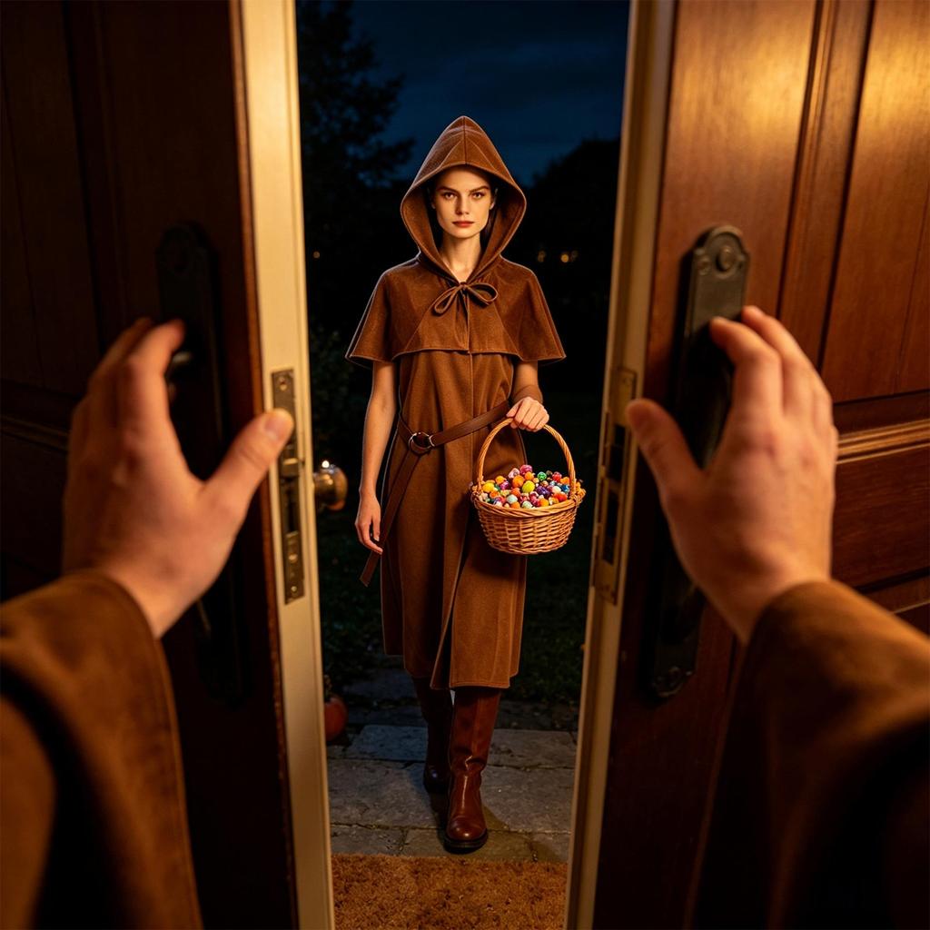 Hooded Cloak Robe for Costume Stage Performance