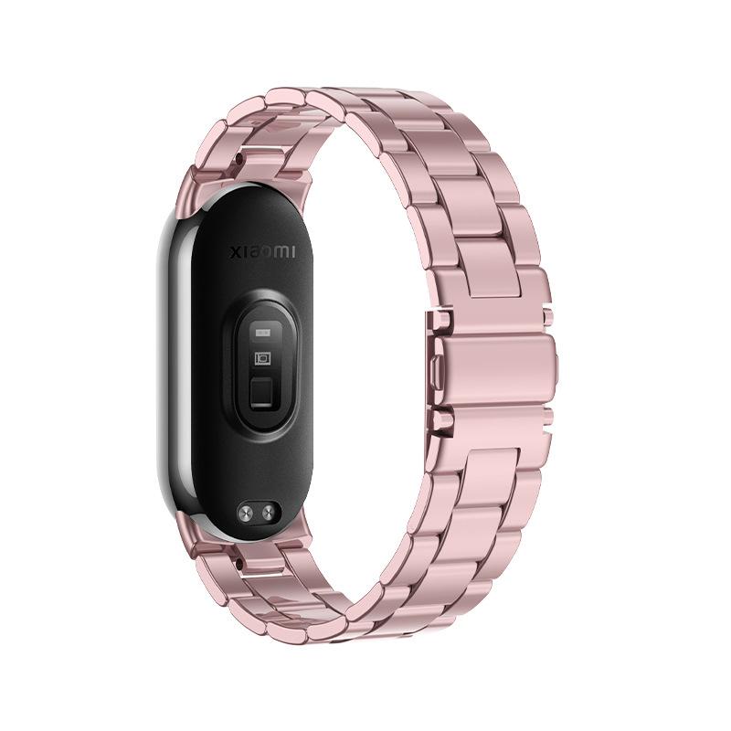 Metal Band For Xiaomi Mi Band 9 Watchband Stainless Steel Slim Business Strap For Xiaomi Band 8 Sport Bracelet Accessories
