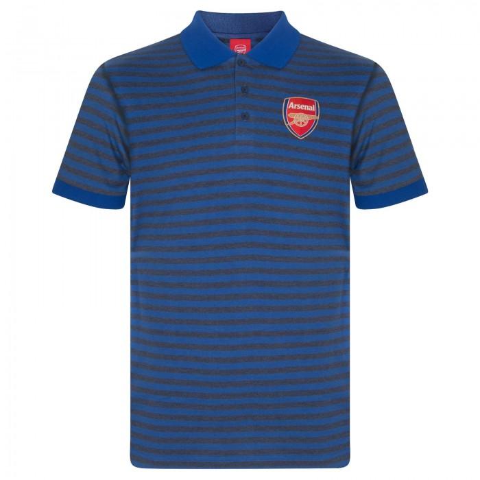 Arsenal FC Mens Contrast Striped Polo Shirt