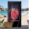 Asciugamano da Spiaggia Personalizzato Stampato Ajax Amsterdam Logo Calcio Supporto Nome Personalizzato Testo Asciugamano Assorbente Per Sport Viaggio Regalo Speciale