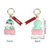 Spring Festival Cartoon Lotus Pendant Good Luck New Year Key Ring Fashion Snake Keychain  Bag Charm