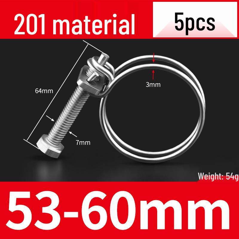 Stainless Steel Double Wire Hose and Pipe Clamp for Gas and Water Retention